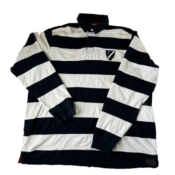 The Regal Ruby Navy Blue & White Striped Men Size XLT - Picture 1 of 13